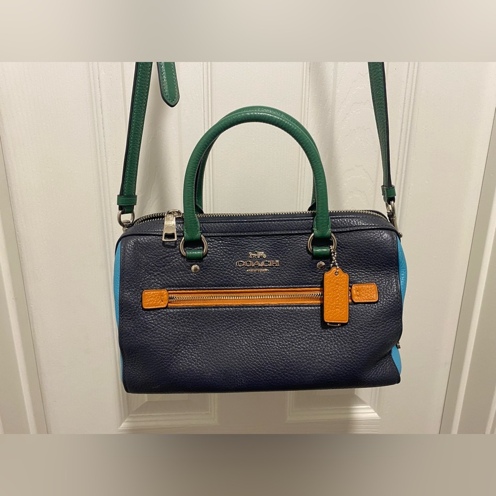 Coach Rowan Satchel Bag In Colorblock - Picture 5 of 13